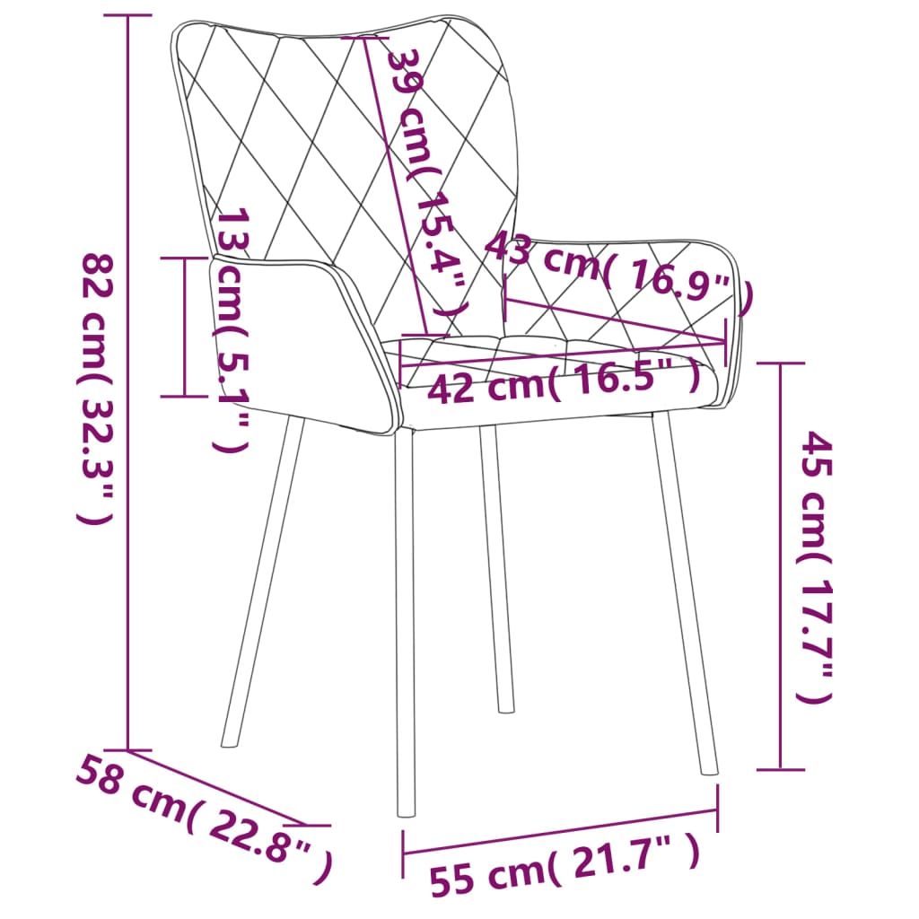 Sedie da Pranzo 2 pz Grigio Scuro in Tessuto 344832