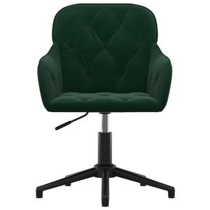 Sedia da Ufficio Girevole Verde Scuro in Vellutocod mxl 71399