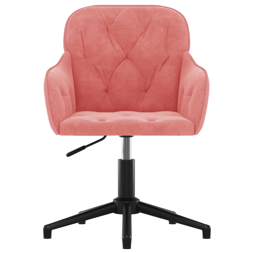 Sedia Girevole da Ufficio Rosa in Vellutocod mxl 125614