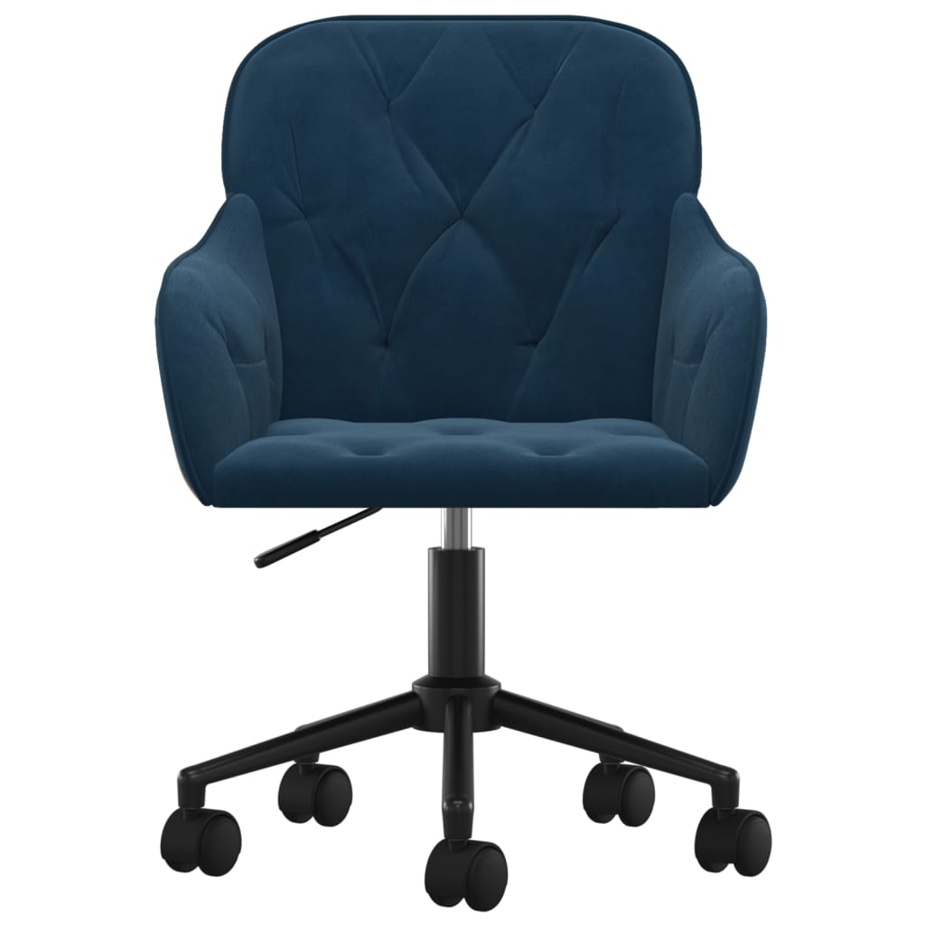 Sedia Girevole da Ufficio Blu in Vellutocod mxl 71400