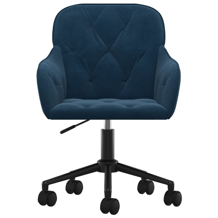 Sedia Girevole da Ufficio Blu in Vellutocod mxl 71400