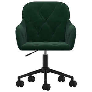 Sedia da Ufficio Girevole Verde Scuro in Vellutocod mxl 119367