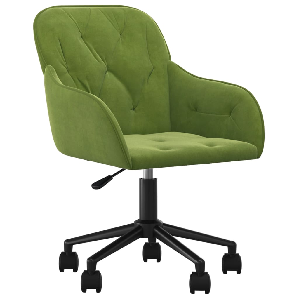 Sedia da Ufficio Girevole Verde Chiaro in Vellutocod mxl 71401