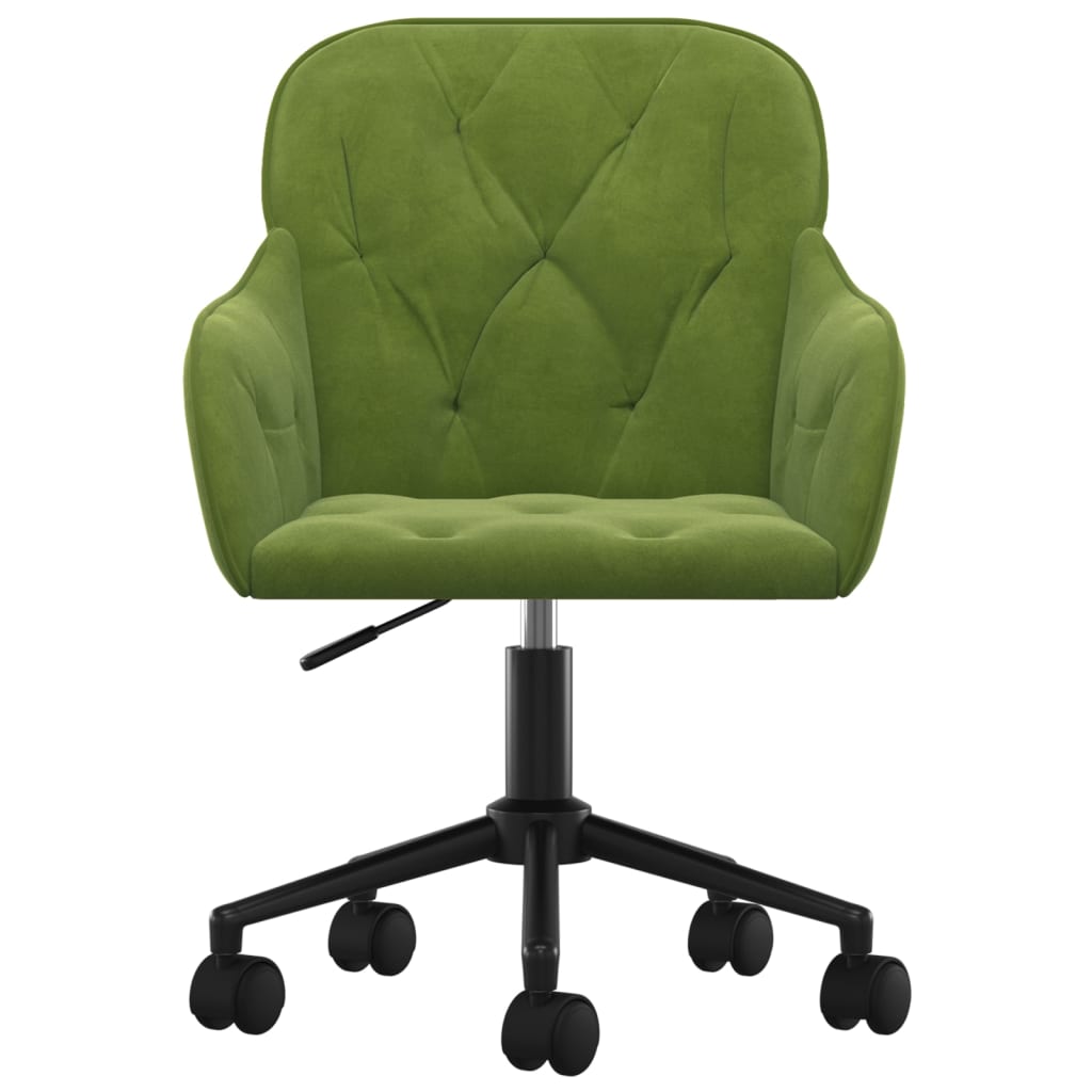 Sedia da Ufficio Girevole Verde Chiaro in Vellutocod mxl 71401