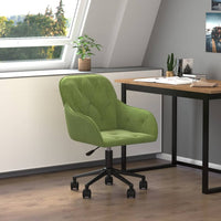 Sedia da Ufficio Girevole Verde Chiaro in Vellutocod mxl 71401