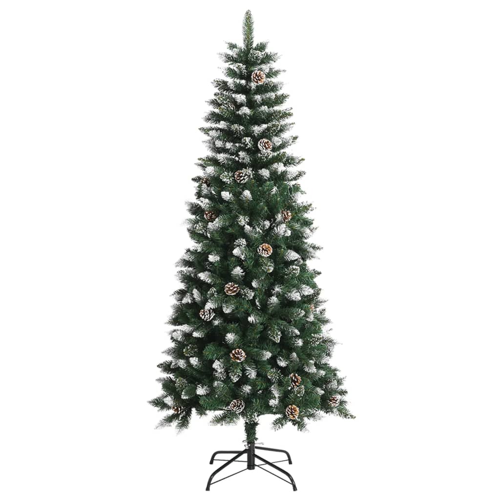 Albero di Natale Artificiale con Base Verde 150 cm PVC 345174