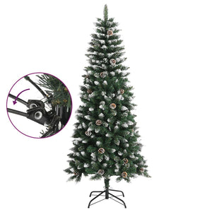 Albero di Natale Artificiale con Base Verde 150 cm PVC 345174