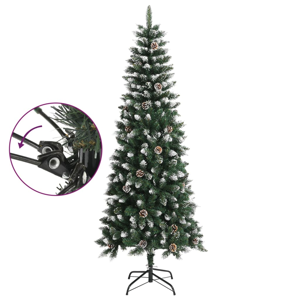 Albero di Natale Artificiale con Base Verde 210 cm PVC cod mxl 26899