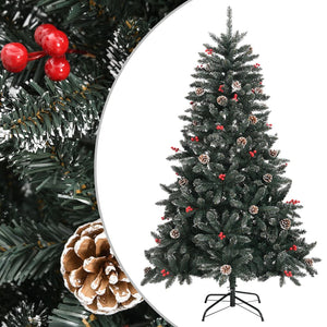 Albero di Natale Artificiale con Base Verde 120 cm PVC