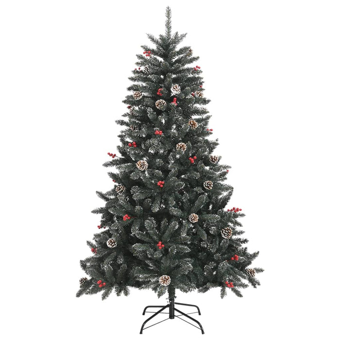 Albero di Natale Artificiale con Base Verde 120 cm PVC