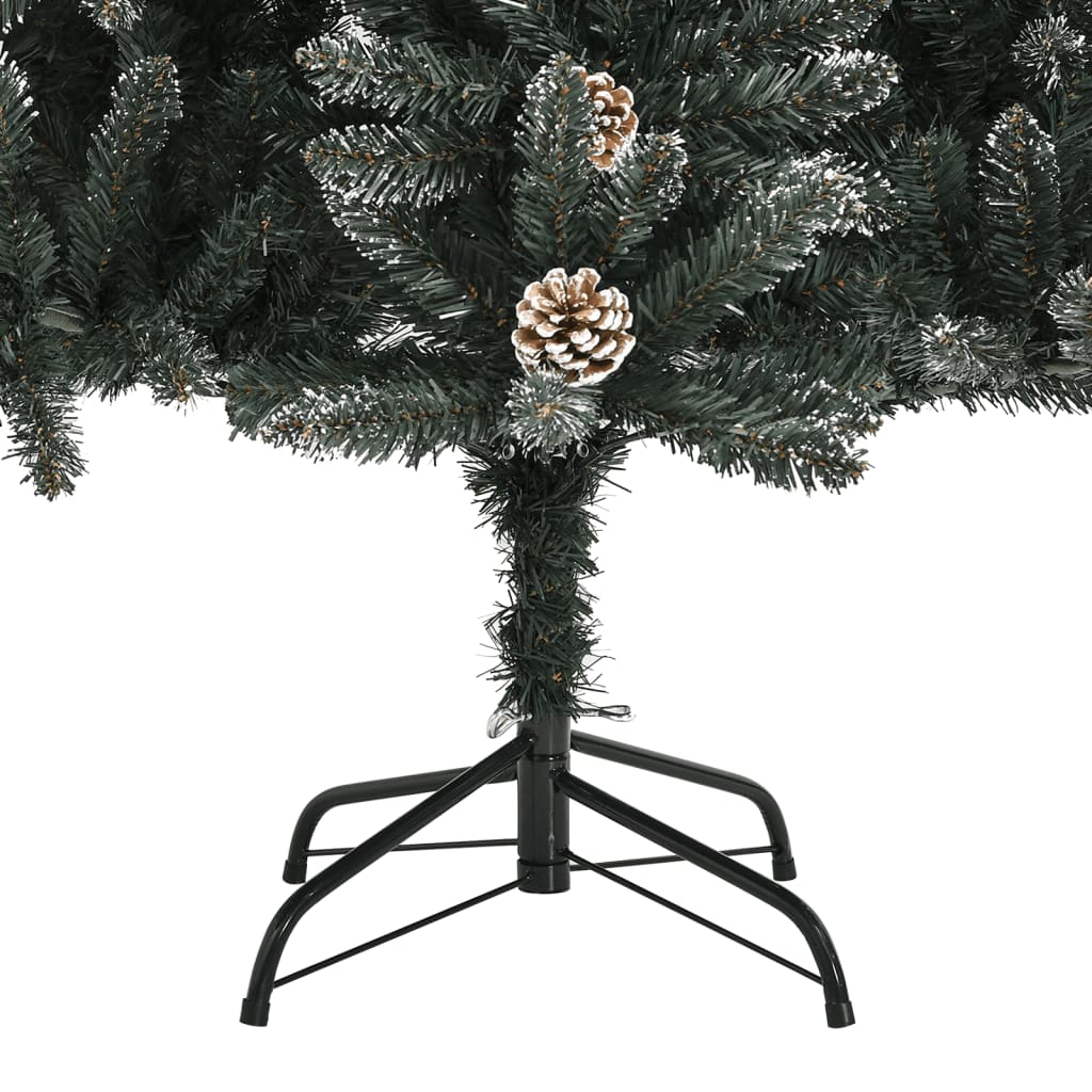 Albero di Natale Artificiale con Base Verde 120 cm PVC