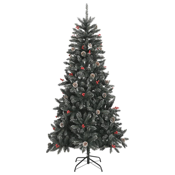 Albero di Natale Artificiale con Base Verde 210 cm PVC 345181