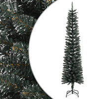 Albero di Natale Artificiale Sottile con Base Verde 240 cm PVC 345187