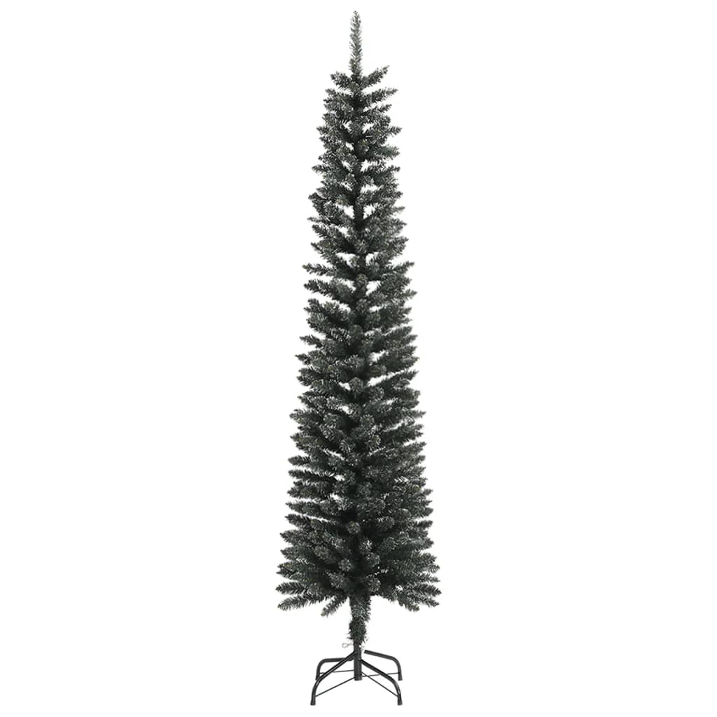 Albero di Natale Artificiale Sottile con Base Verde 240 cm PVC 345187