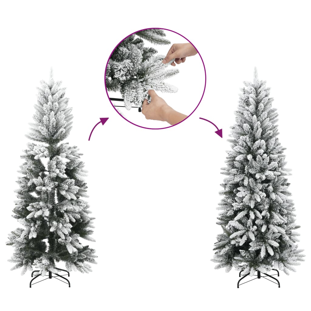 Albero di Natale Artificiale con Neve Floccata 120 cm PVC e PE 345188