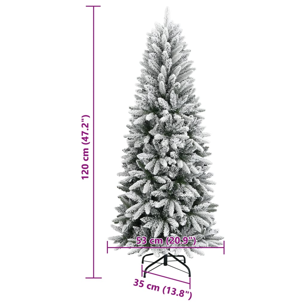 Albero di Natale Artificiale con Neve Floccata 120 cm PVC e PE 345188