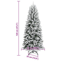 Albero di Natale Artificiale con Neve Floccata 120 cm PVC e PE 345188