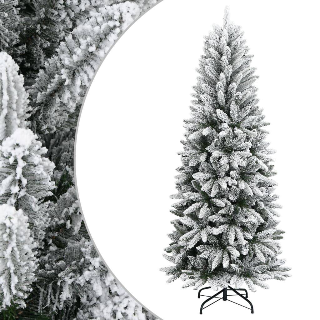 Albero di Natale Artificiale con Neve Floccata 180 cm PVC e PE 345190