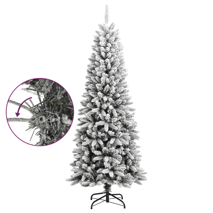 Albero di Natale Artificiale con Neve Floccata 180 cm PVC e PE 345190