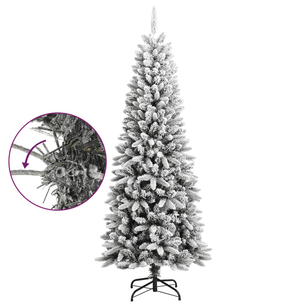 Albero di Natale Artificiale con Neve Floccata 180 cm PVC e PE