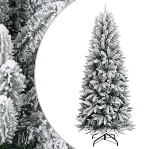 Albero di Natale Artificiale con Neve Floccata 210 cm PVC e PE 345191