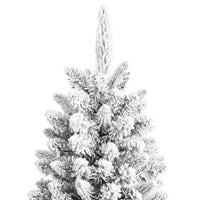 Albero di Natale Artificiale con Neve Floccata 210 cm PVC e PE cod mxl 22027