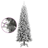 Albero di Natale Artificiale con Neve Floccata 210 cm PVC e PE 345191