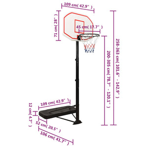 Supporto per Pallacanestro Bianco 258-363 cm Polietilene cod mxl 64422