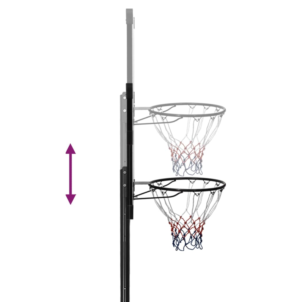 Supporto per Pallacanestro Trasparente 256-361 cm Policarbonato