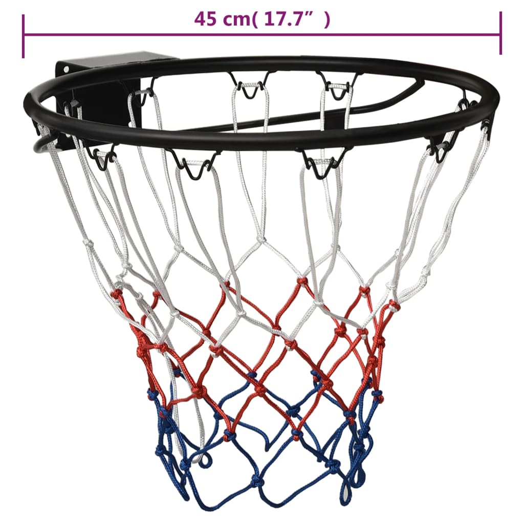 Canestro da Basket Nero 45 cm Acciaio 93659