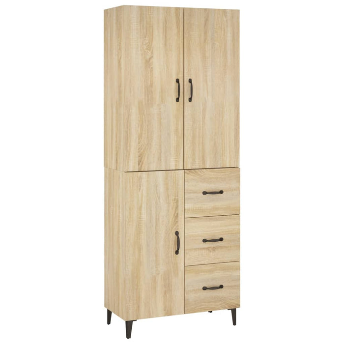 Credenza Rovere Sonoma 69,5x34x180 cm in Legno Multistrato