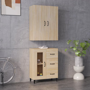 Credenza Rovere Sonoma 69,5x34x180 cm in Legno Multistrato