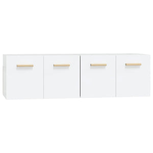 Mobili Parete 2 pz Bianco 60x36,5x35 cm Legno Multistrato