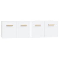 Mobili Parete 2 pz Bianco 60x36,5x35 cm Legno Multistrato