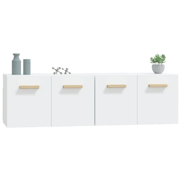 Mobili Parete 2 pz Bianco 60x36,5x35 cm Legno Multistrato