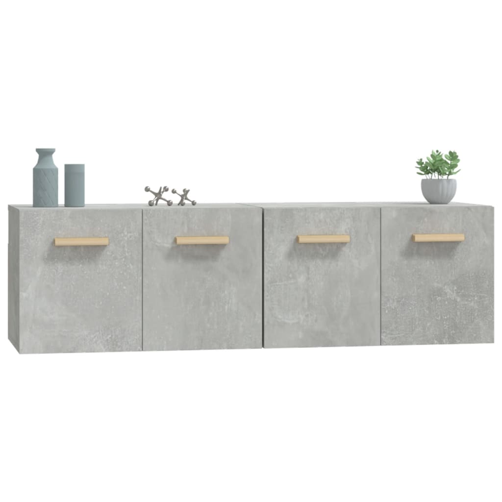 Mobili Parete 2 pz Grigio Cemento 60x36,5x35 cm in Multistrato