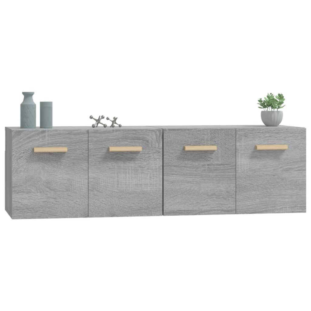 Mobili Parete 2 pz Grigio Sonoma 60x36,5x35cm Legno Multistrato cod mxl 33194