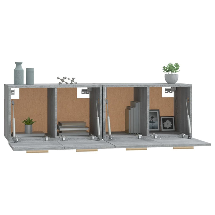 Mobili Parete 2 pz Grigio Sonoma 60x36,5x35cm Legno Multistrato cod mxl 33194