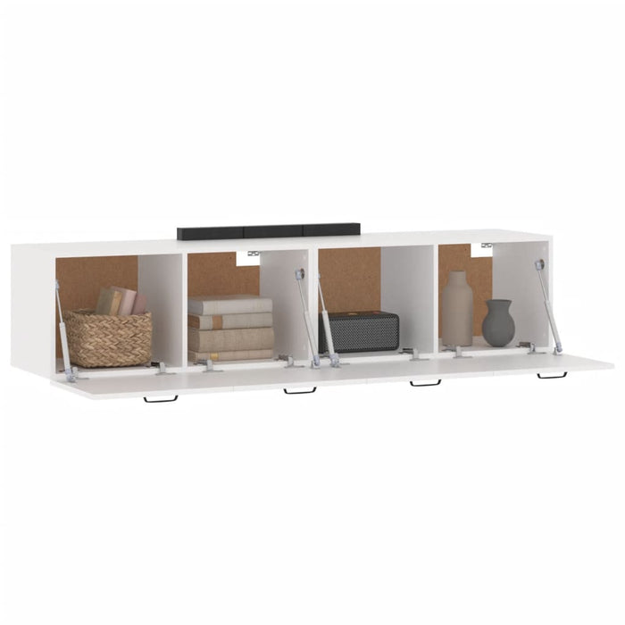 Mobili Parete 2 pz Bianco 60x36,5x35 cm Legno Multistrato cod mxl 38392