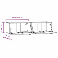 Mobili Parete 2 pz Bianco 60x36,5x35 cm Legno Multistrato cod mxl 38392