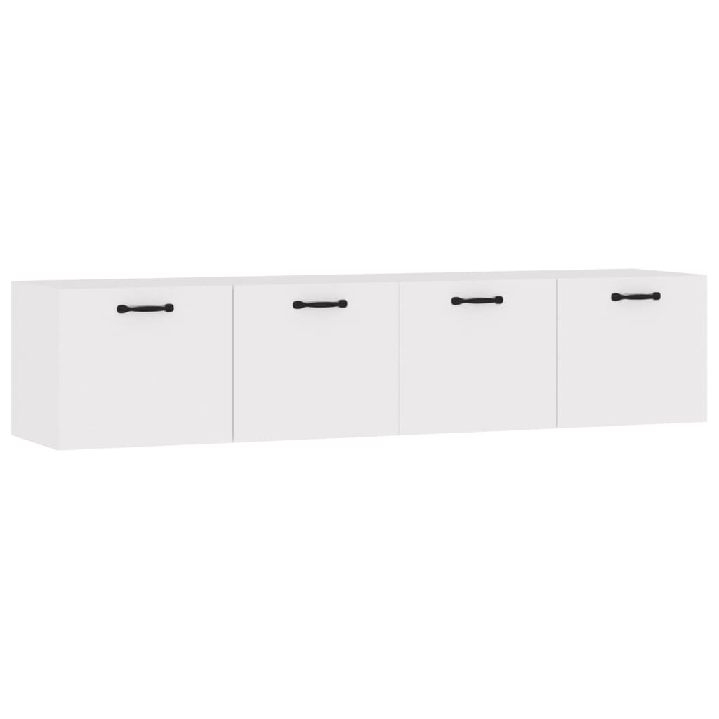 Mobili Parete 2 pz Bianco Lucido 60x36,5x35cm Legno Multistrato cod mxl 35544