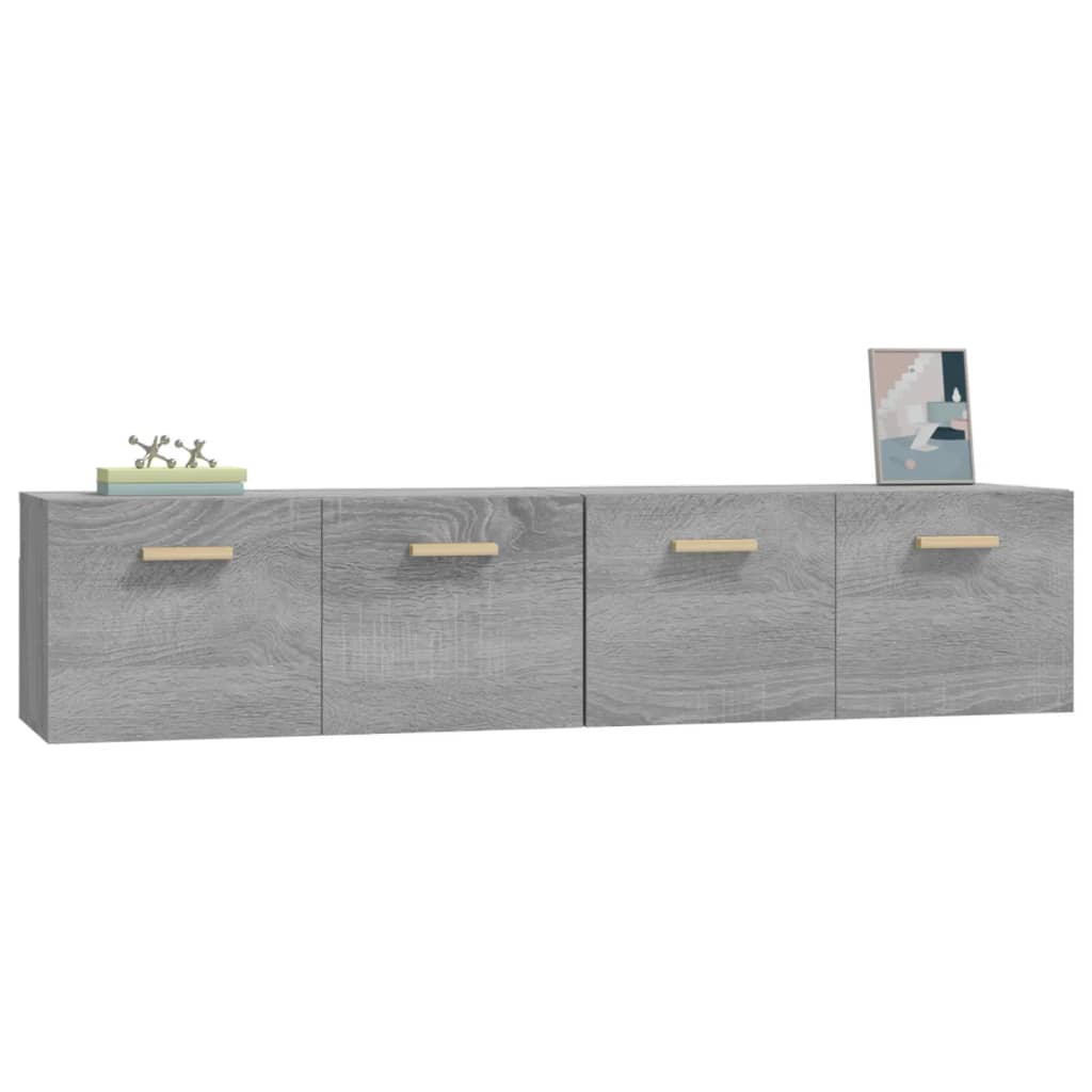 Mobili Parete 2 pz Grigio Sonoma 80x35x36,5cm Legno Multistrato