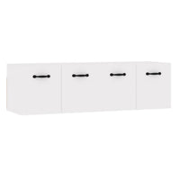 Mobili Parete 2 pz Bianco Lucido 80x36,5x35cm Legno Multistrato cod 11118