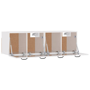 Mobili Parete 2 pz Bianco Lucido 80x36,5x35cm Legno Multistrato cod 11118