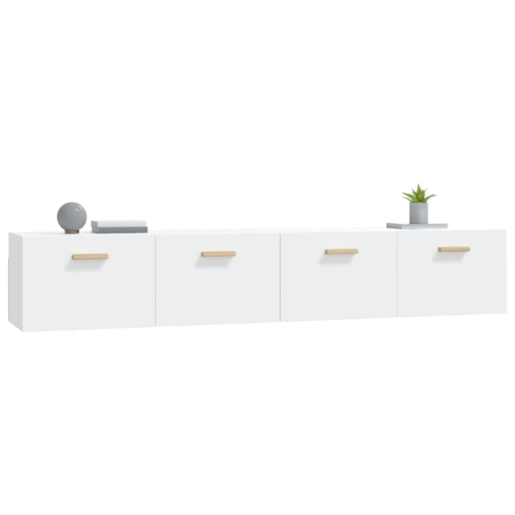 Mobili Parete 2pz Bianco 100x36,5x35 cm in Legno Multistrato cod mxl 44798