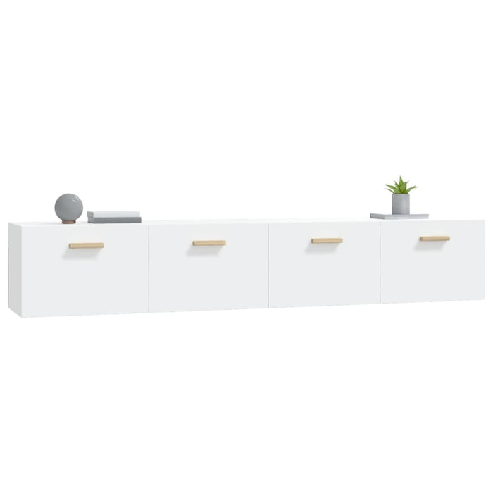 Mobili Parete 2pz Bianco 100x36,5x35 cm in Legno Multistrato cod mxl 44798