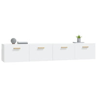 Mobili Parete 2pz Bianco 100x36,5x35 cm in Legno Multistrato