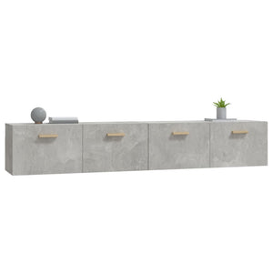 Mobili Parete 2 pz Grigio Cemento 100x36,5x35 cm in Multistrato 3115663