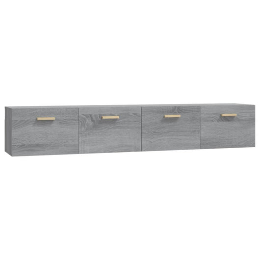 Mobili Parete 2 pz Grigio Sonoma 100x36,5x35 cm in Multistrato