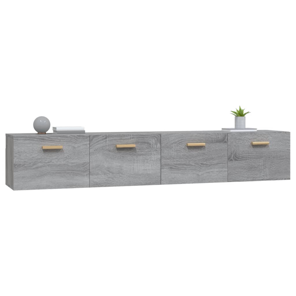 Mobili Parete 2 pz Grigio Sonoma 100x36,5x35 cm in Multistrato